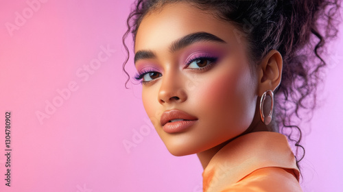 young beautiful fashionable woman wearing earring