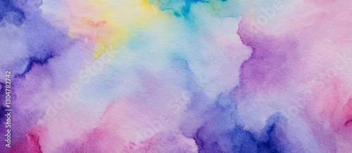 Abstract colorful watercolor paper background texture