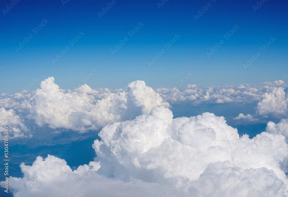 Beautiful blue sky with a background of white clouds