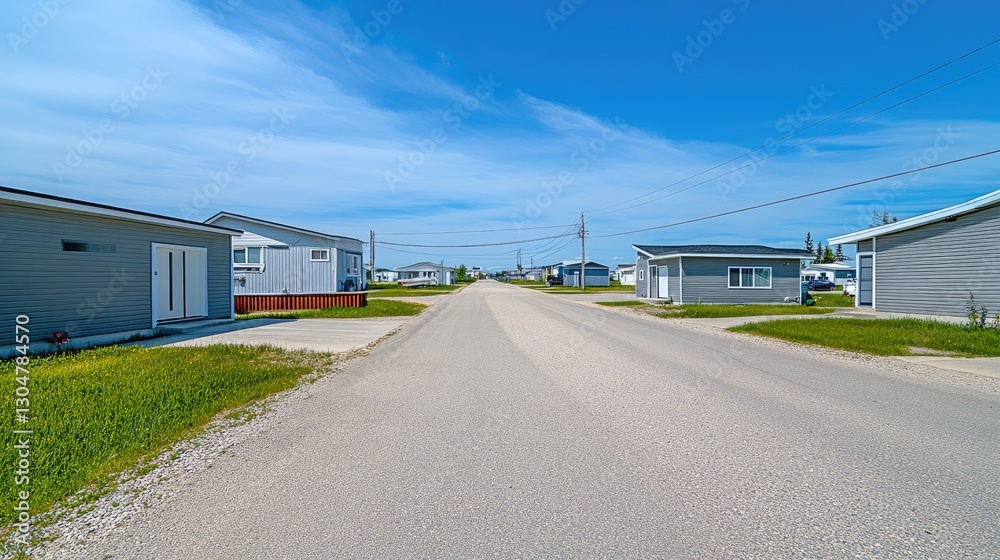 Suburban street on a sunny day; residential homes along a paved road. Possible use Stock photo for real estate, travel, or general photography Suburban street on a sunny day; residential homes along a paved road. Possible use Stock photo for real estate, travel, or general photography
