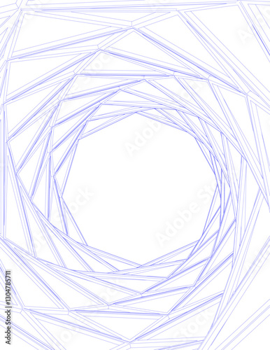 Abstract Architectural Wireframe Composition – Modern Skyscraper and Urban Cityscape Design