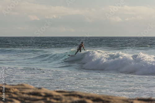 Photography Cinematic scene of a surfer doing a great trick