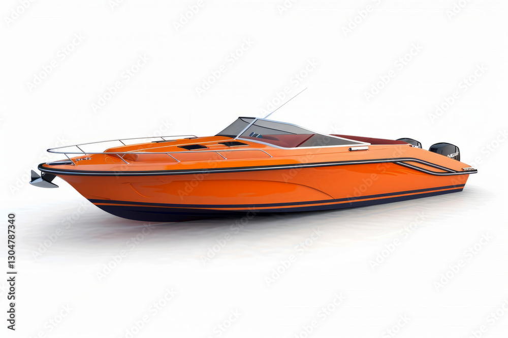 Side view of motor boat. Isolated over white background. Side view of motor boat. Isolated over white background.