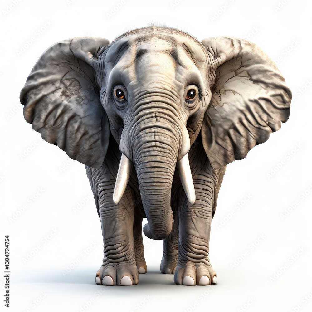 Fototapeta premium an AI Image Generator, a Majestic Elephant Facing Forward o