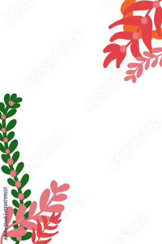 abstract floral background, Green leaf PNG.