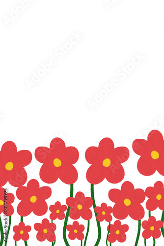 red flower background, Red PNG, Flowers PNG.