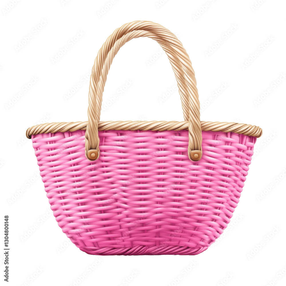 Homemade pink bag isolate on transparent background Homemade pink bag isolate on transparent background