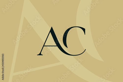 AC or CA letter logo icon design. Classic style luxury initials monogram.
