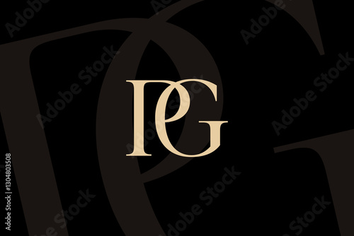 PG or GP letter logo icon design. Classic style luxury initials monogram.