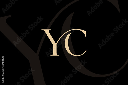 YC or CY letter logo icon design. Classic style luxury initials monogram.
