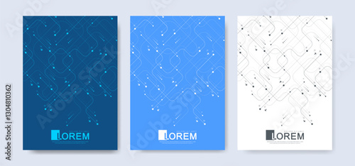 Abstract digital technology cover template design for a report and brochure, flyer, leaflets, poster, header, banner, website, presentation. Vector illustration