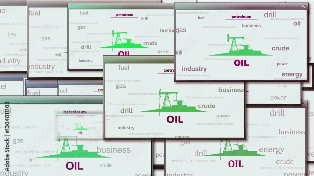 Oil pump petroleum drill symbol technology loop concept. Abstract sign on pop up windows. Seamless and looped. Oil pump petroleum drill symbol technology loop concept. Abstract sign on pop up windows. Seamless and looped.