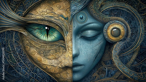 Mystic Face, Two Worlds, Art