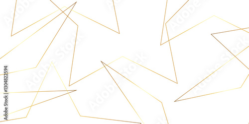 Abstract background with liens and triangles shape on white background. White and golden geometric overlapping rectangle pattern Geometric background soft shadows as patten ..White polygon textured .