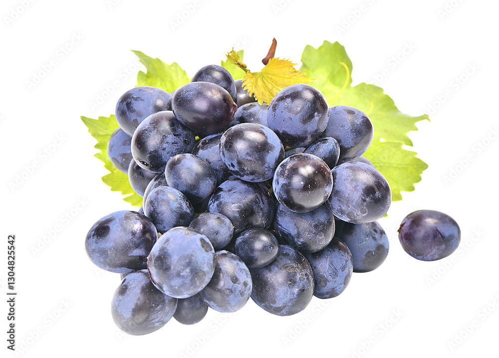 Bunch of grapes isolated on white