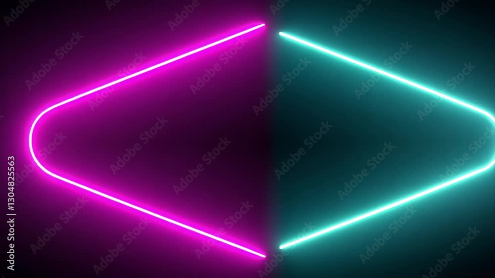 Abstract Neon Lights: A Futuristic Pink and Teal Glow Abstract Neon Lights: A Futuristic Pink and Teal Glow
