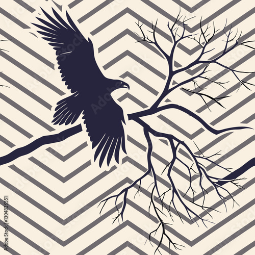 This captivating zigzag pattern masterfully blends geometric precision with glitch art imperfections.  Distorted lines and digital artifacts create a sophisticated and visually stimulating design.