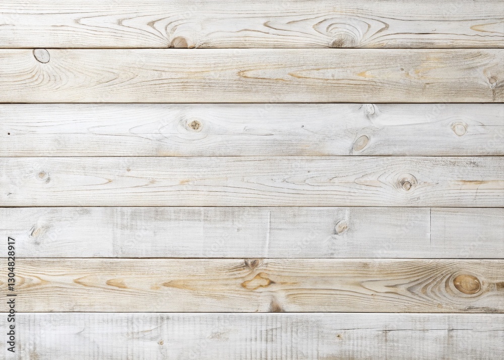 Naklejka premium Vintage Whitewashed Wood Planks Wall Texture Background