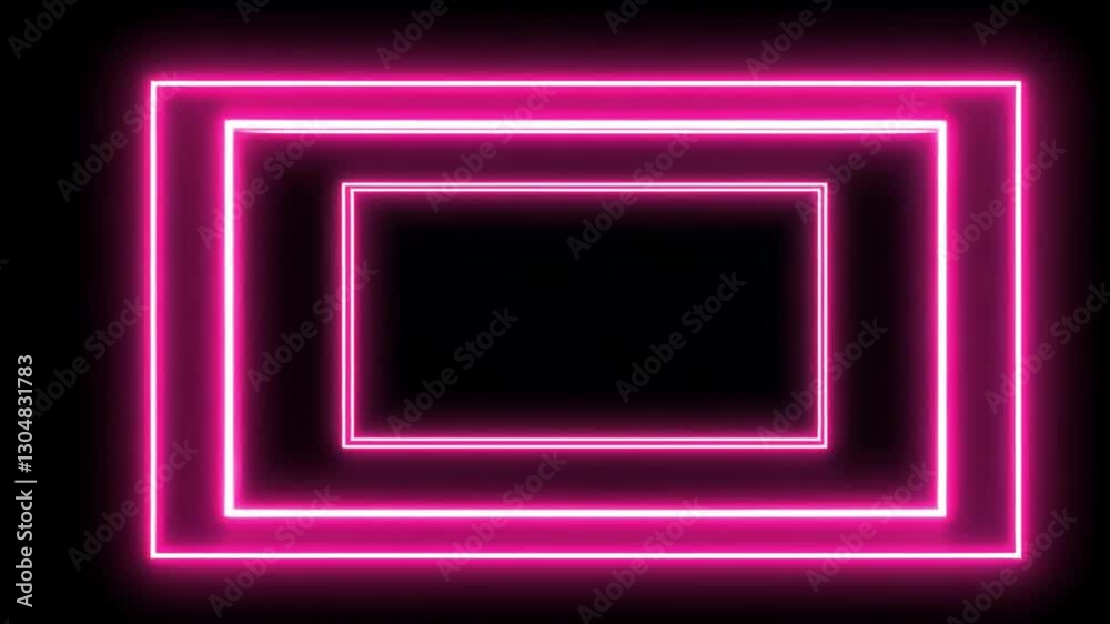 Abstract Pink Neon Frame, Glowing Rectangular Design, Digital Art Background Abstract Pink Neon Frame, Glowing Rectangular Design, Digital Art Background