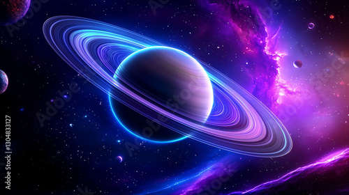 Saturn's Violet Reign