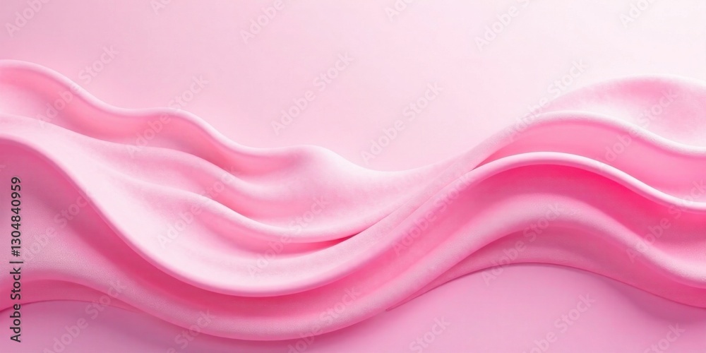 Fototapeta premium Soft Pink Draped Fabric Background Elegant Waves and Gentle Curves for Design Projects