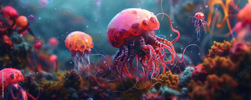 Naklejka premium jellyfish monster.