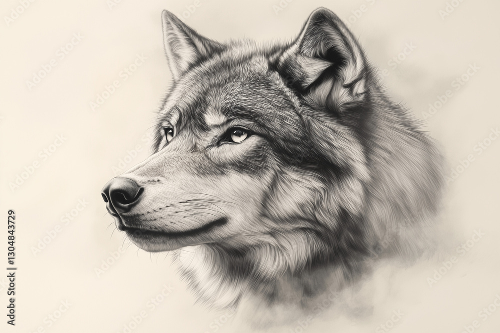 Fototapeta premium Portrait of a Grey Wolf