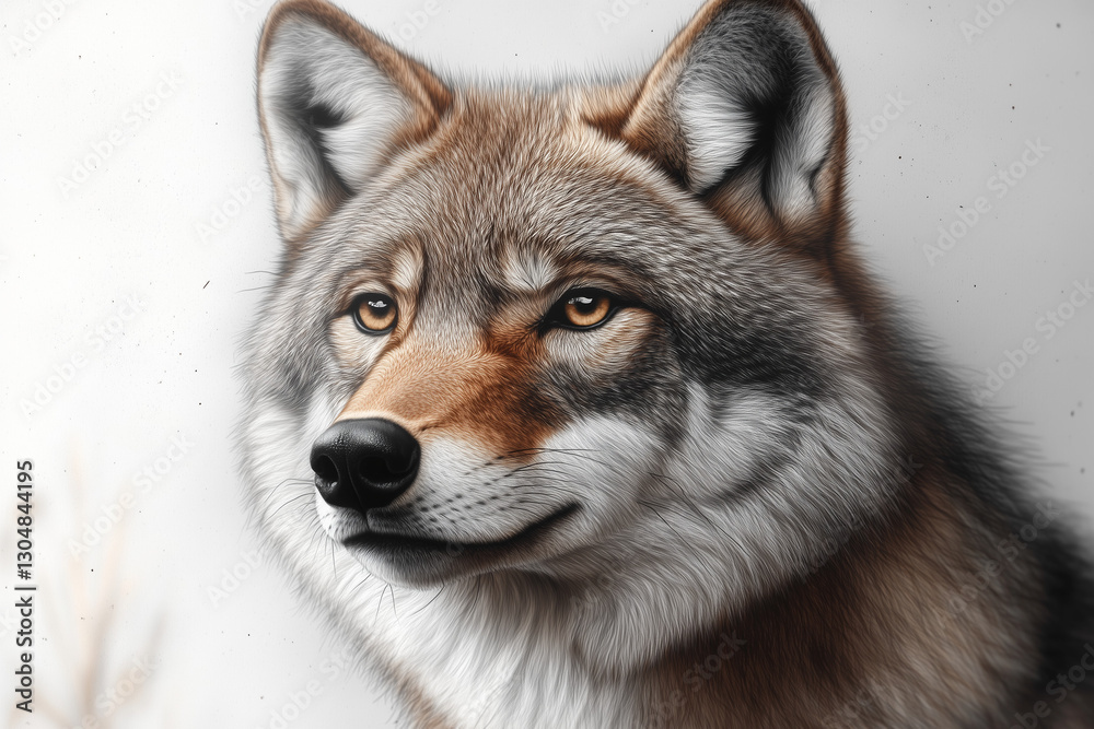 Fototapeta premium Portrait of a Grey Wolf