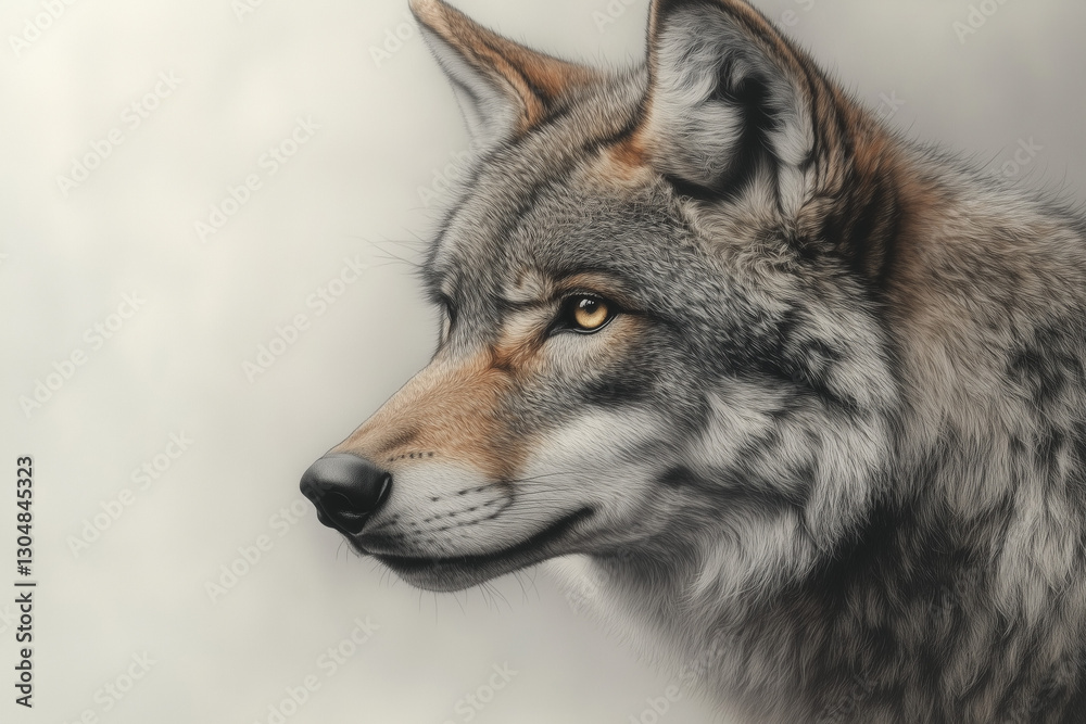Portrait of a Grey Wolf Portrait of a Grey Wolf