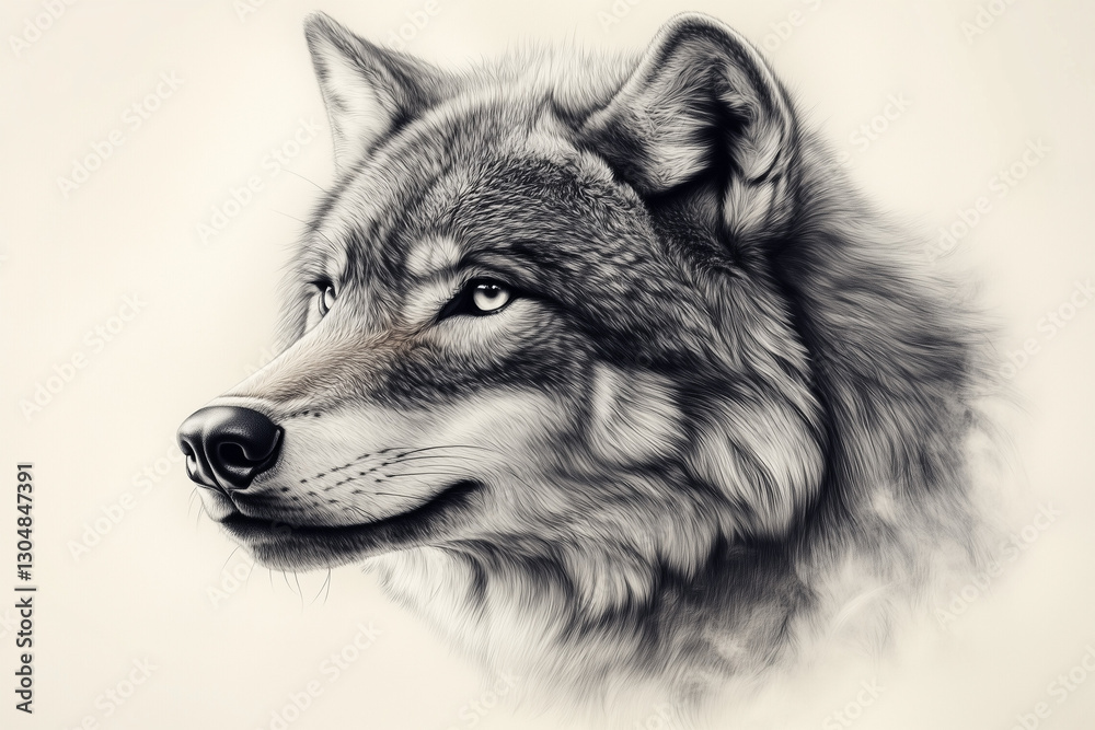 Obraz premium Portrait of a Grey Wolf