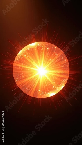 A burst of radiance erupts from within an isolated sphere, radiance, glow, burst
