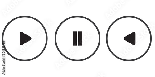 Play button flat icons on transparent backdrop. Digital web vector illustration design. play button icon set transparent background play button set png. EPS 10.