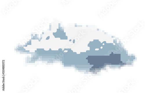 Obraz na plátně Pixel art raincloud