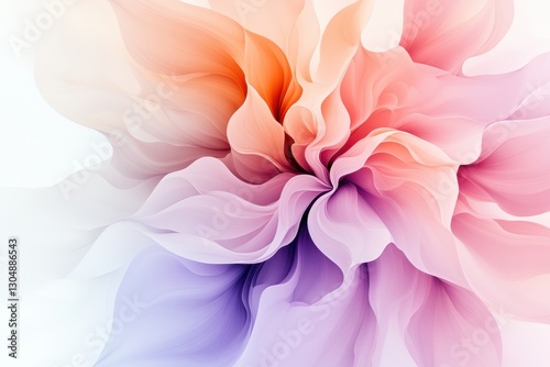 Vibrant swirl of pastel colors reflecting soft floral patterns in a contemporary design