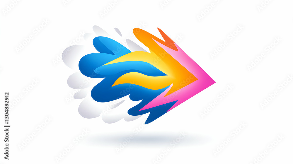 Abstract Colorful Arrow Logo Design Abstract Colorful Arrow Logo Design