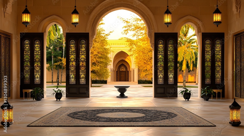 Obraz premium Arabian Courtyard Entranceway