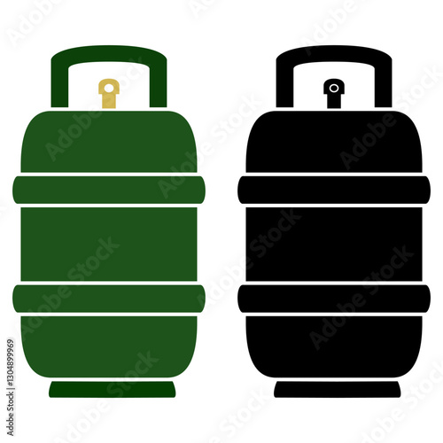 lpg gas cylinder icon, simple flat style, vector illustration symbol sign logo template pictogram, for ui or ux isolated on white for mobile app, editable