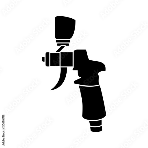 spray gun icon, simple flat style, logo template sign symbol vector illustration pictogram, for ui or ux isolated on white for mobile app, editable