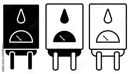 Boilers. Water heater, simple flat style, illustration, logo sign symbol pictogram template, for ui or ux isolated on white for mobile app, editable