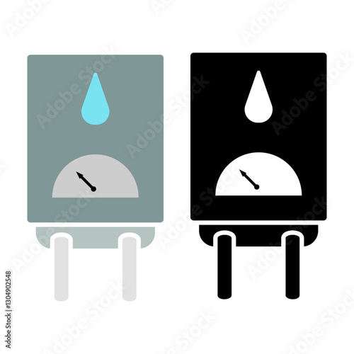 Boilers. Water heater, simple flat style, illustration, logo sign symbol pictogram template, for ui or ux isolated on white for mobile app, editable