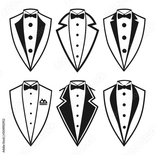 Formal Fashion Silhouettes Suits, Tuxedos, and Elegant Accessories