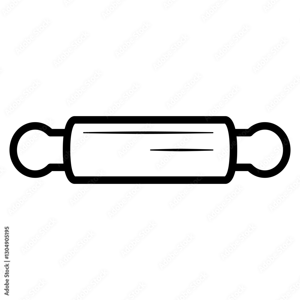 bread rolling pin icon, simple flat style, illustration, logo sign symbol pictogram template, for ui or ux isolated on white for mobile app, editable bread rolling pin icon, simple flat style, illustration, logo sign symbol pictogram template, for ui or ux isolated on white for mobile app, editable