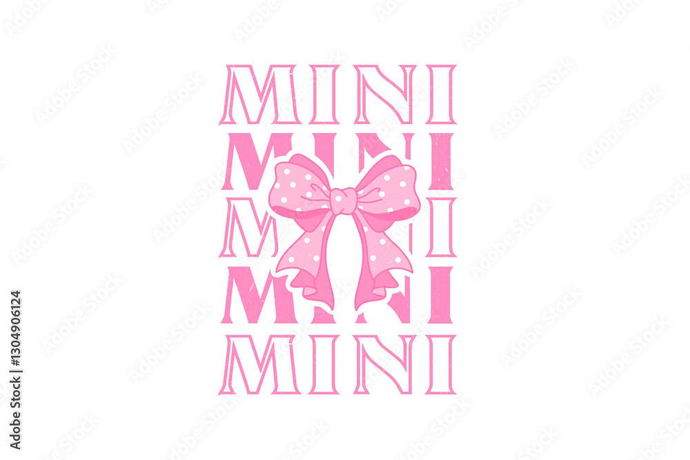 Obraz premium Mini, Coquette Mama PNG Sublimation T Shirt Design