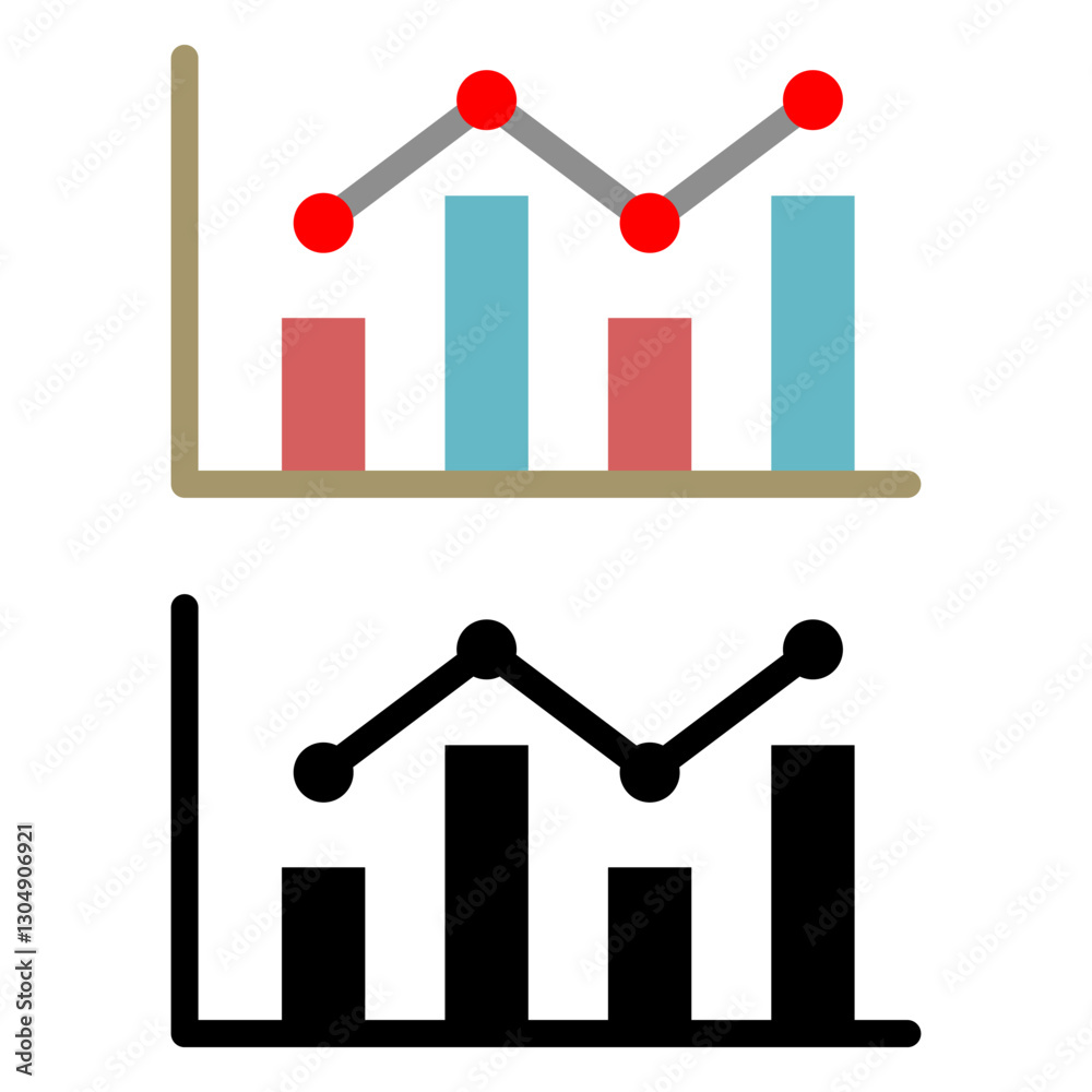 Growing graph Icon. Chart icon. diagram icon, simple flat style, illustration, logo sign symbol pictogram template, for ui or ux isolated on white for mobile app, editable Growing graph Icon. Chart icon. diagram icon, simple flat style, illustration, logo sign symbol pictogram template, for ui or ux isolated on white for mobile app, editable