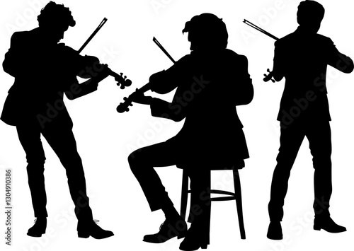 trio of violinists.eps