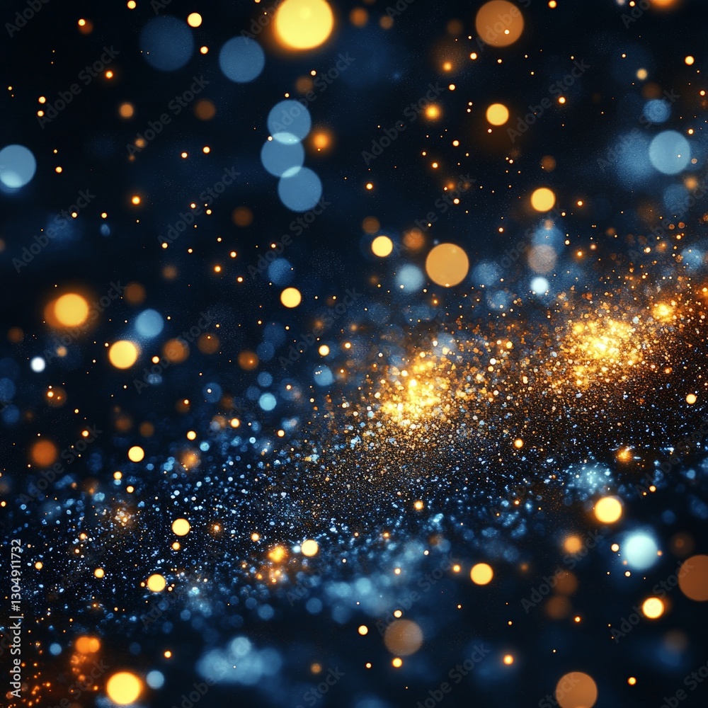 Fototapeta premium Golden Bokeh Light Background for Celebrations and Luxury Themes