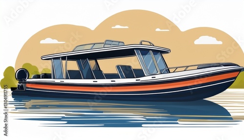 pontoon boat versatile and leisure oriented watercraft designed for recreational activities such as fishing swimming and socializing on the water generative ai