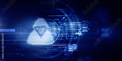 

2d illustration Cyber crime and internet privacy hacking. Network security, Cyber attack, Computer Virus, Ransomware, and Malware Concept