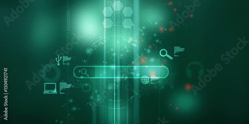 2d illustration Digital Abstract technology background