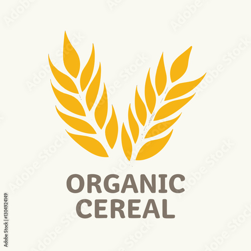 Organic Cereal Wheat Grain Logo Design